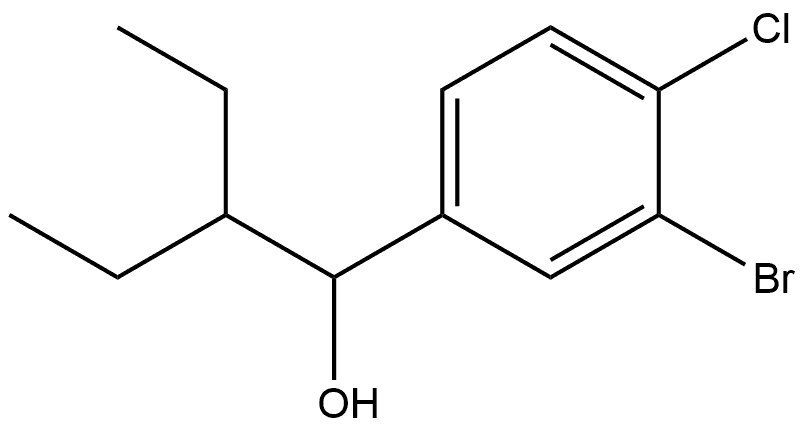 3-Bromo-4-chloro-α-(1-ethylpropyl)benzenemethanol Structure