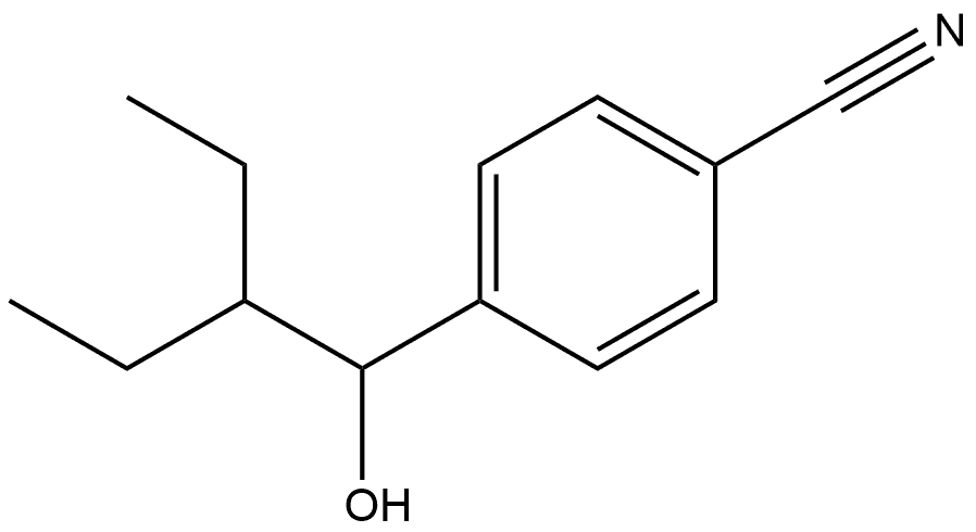 4-(2-Ethyl-1-hydroxybutyl)benzonitrile Structure
