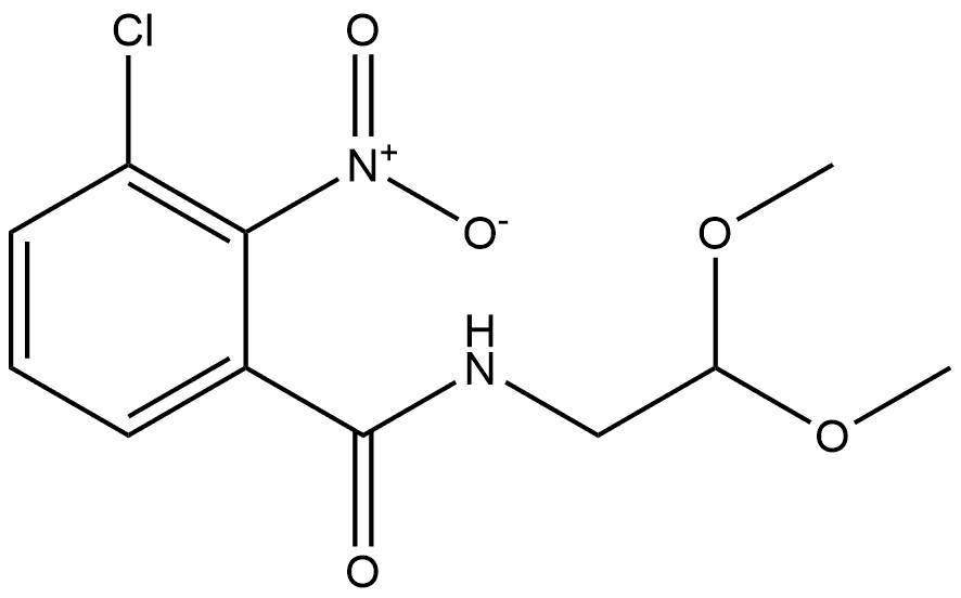 3-chloro-N-(2,2-dimethoxyethyl)-2-nitrobenzamide Structure