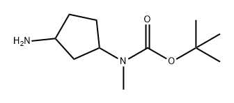 Carbamic acid, N-(3-aminocyclopentyl)-N-methyl-, 1,1-dimethylethyl ester 구조식 이미지