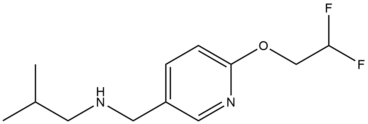 6-(2,2-Difluoroethoxy)-N-(2-methylpropyl)-3-pyridinemethanamine Structure