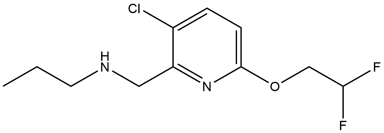 3-Chloro-6-(2,2-difluoroethoxy)-N-propyl-2-pyridinemethanamine Structure