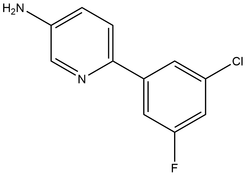 6-(3-Chloro-5-fluorophenyl)-3-pyridinamine Structure