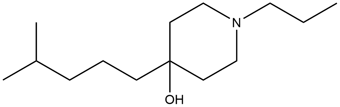 4-(4-Methylpentyl)-1-propyl-4-piperidinol Structure