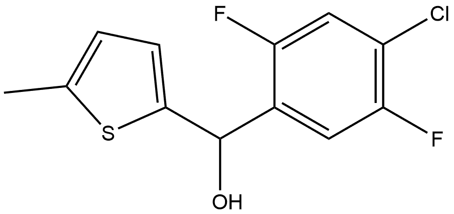 α-(4-Chloro-2,5-difluorophenyl)-5-methyl-2-thiophenemethanol Structure