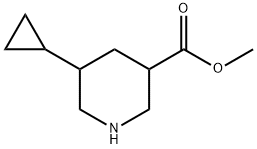 Methyl 5-cyclopropyl-3-piperidinecarboxylate Structure