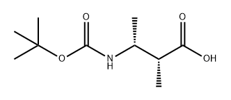 Butanoic acid, 3-[[(1,1-dimethylethoxy)carbonyl]amino]-2-methyl-, (2R,3R)- Structure