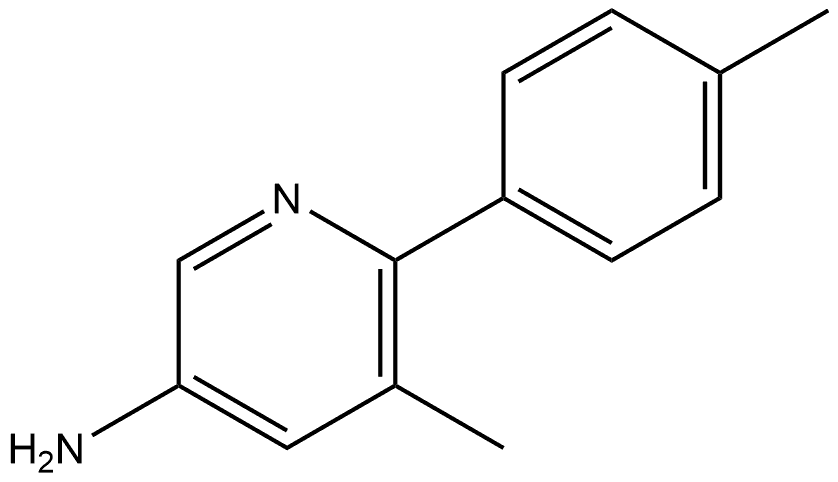 5-Methyl-6-(4-methylphenyl)-3-pyridinamine Structure