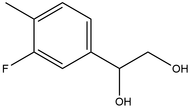 1-(3-Fluoro-4-methylphenyl)-1,2-ethanediol Structure