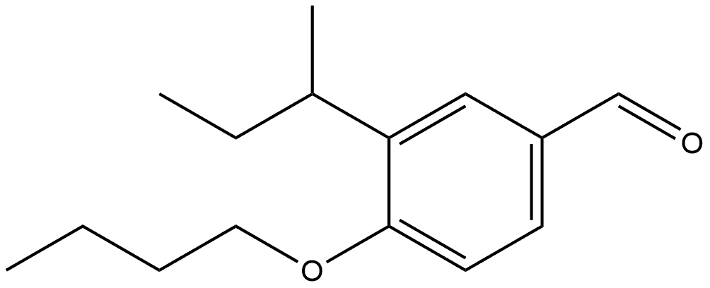 4-Butoxy-3-(1-methylpropyl)benzaldehyde Structure