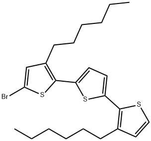 2,2':5',2''-Terthiophene, 5-bromo-3,3''-dihexyl- Structure