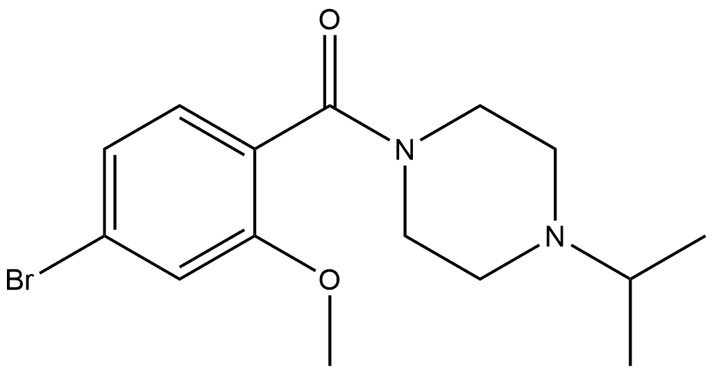 (4-Bromo-2-methoxyphenyl)[4-(1-methylethyl)-1-piperazinyl]methanone Structure