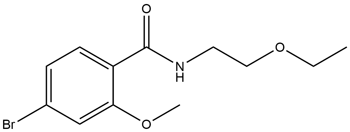 4-Bromo-N-(2-ethoxyethyl)-2-methoxybenzamide Structure