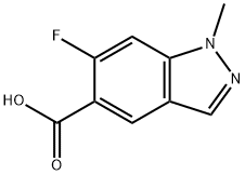 1H-Indazole-5-carboxylic acid, 6-fluoro-1-methyl- Structure