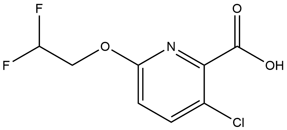 3-Chloro-6-(2,2-difluoroethoxy)-2-pyridinecarboxylic acid Structure