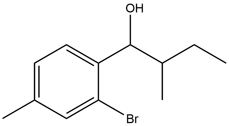 2-Bromo-4-methyl-α-(1-methylpropyl)benzenemethanol Structure