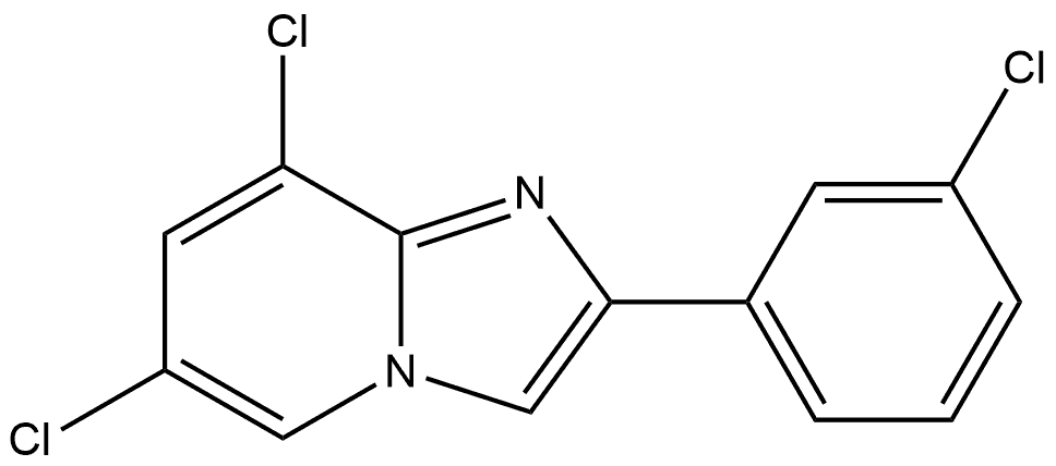 6,8-Dichloro-2-(3-chlorophenyl)imidazo[1,2-a]pyridine Structure