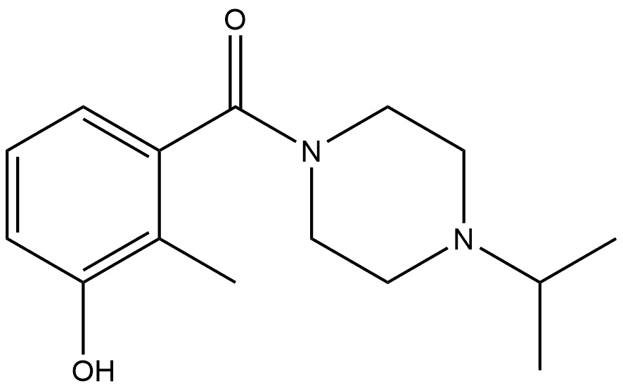 (3-Hydroxy-2-methylphenyl)[4-(1-methylethyl)-1-piperazinyl]methanone Structure