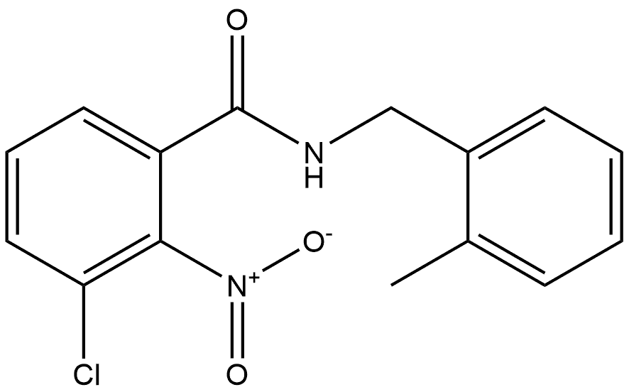 3-chloro-N-(2-methylbenzyl)-2-nitrobenzamide Structure