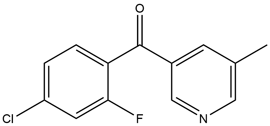 (4-Chloro-2-fluorophenyl)(5-methyl-3-pyridinyl)methanone Structure