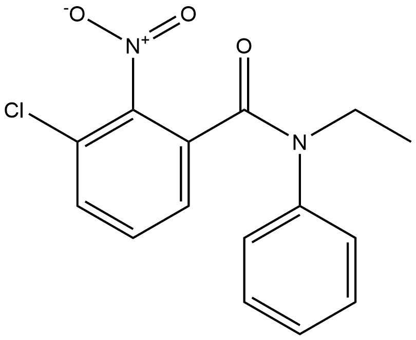 3-chloro-N-ethyl-2-nitro-N-phenylbenzamide Structure