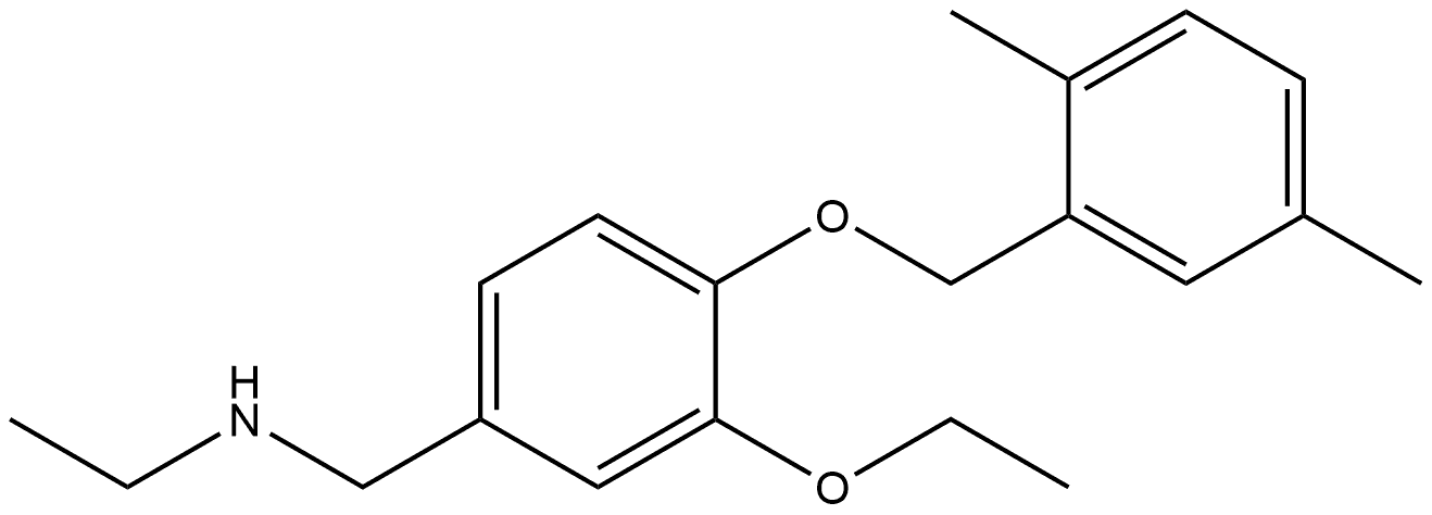 4-[(2,5-Dimethylphenyl)methoxy]-3-ethoxy-N-ethylbenzenemethanamine Structure