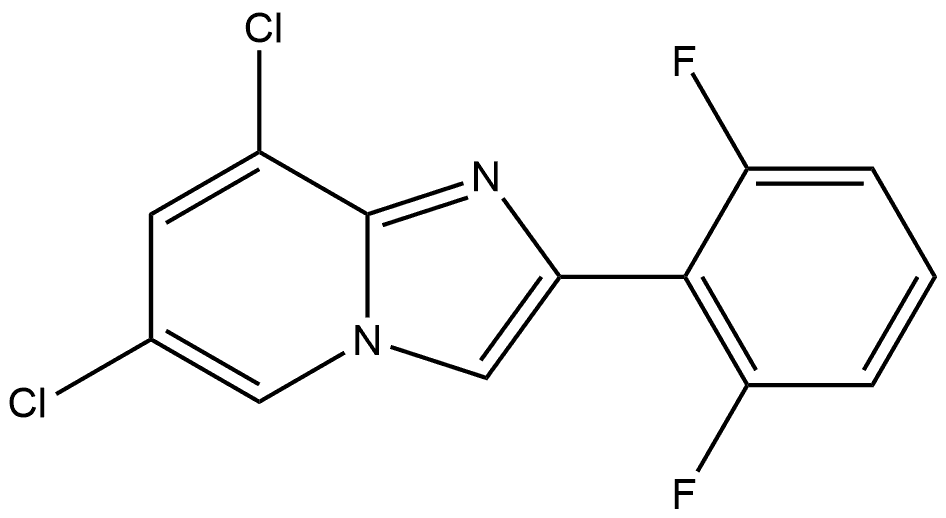 6,8-Dichloro-2-(2,6-difluorophenyl)imidazo[1,2-a]pyridine Structure