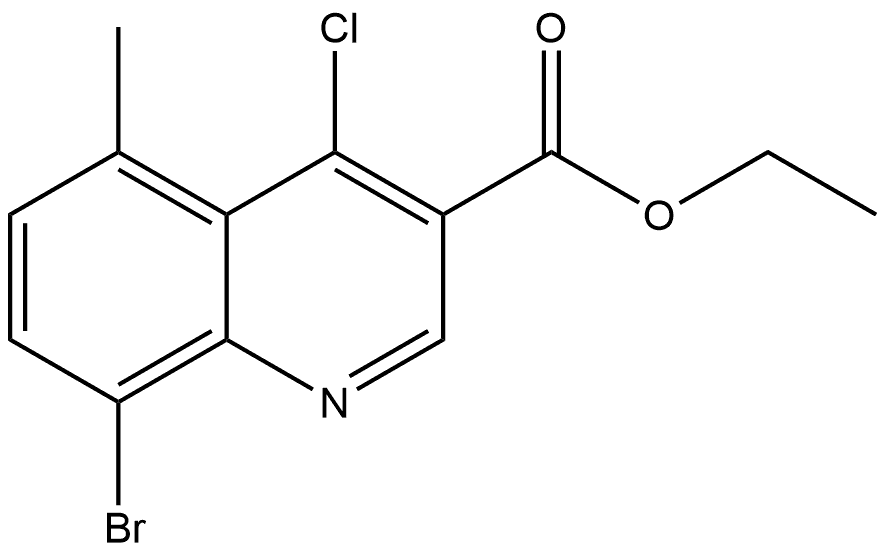 Ethyl 8-bromo-4-chloro-5-methyl-3-quinolinecarboxylate Structure