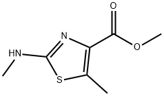 4-Thiazolecarboxylic acid, 5-methyl-2-(methylamino)-, methyl ester Structure