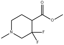 4-Piperidinecarboxylic acid, 3,3-difluoro-1-methyl-, methyl ester Structure