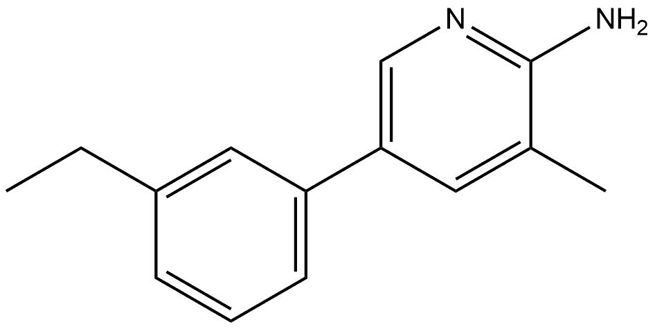 5-(3-Ethylphenyl)-3-methyl-2-pyridinamine Structure