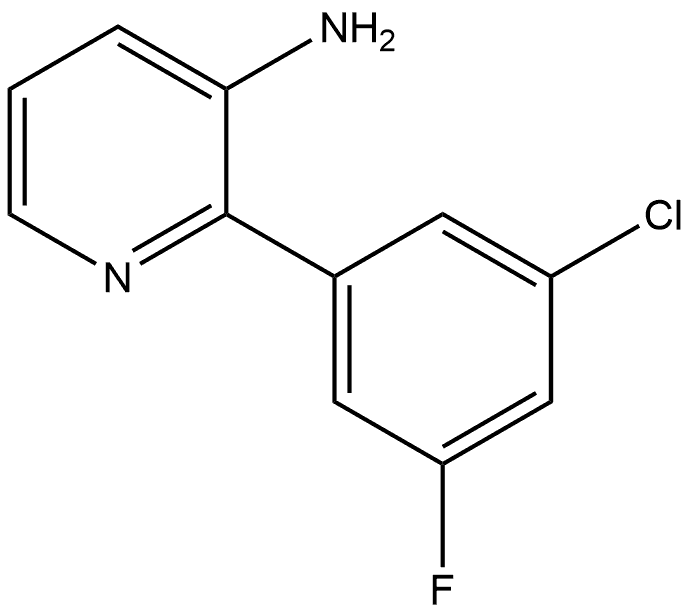 2-(3-Chloro-5-fluorophenyl)-3-pyridinamine Structure