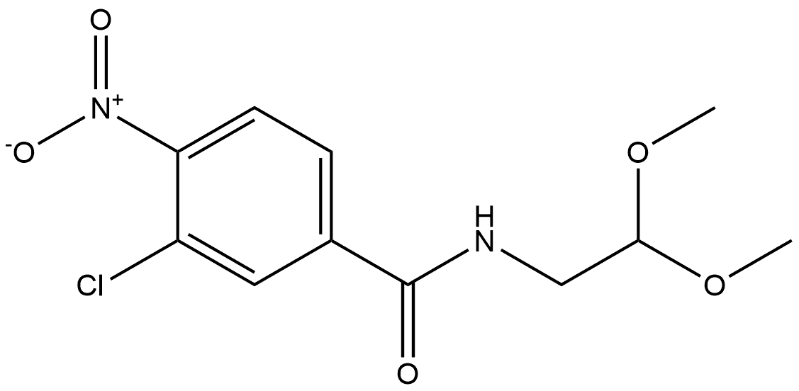 3-chloro-N-(2,2-dimethoxyethyl)-4-nitrobenzamide Structure