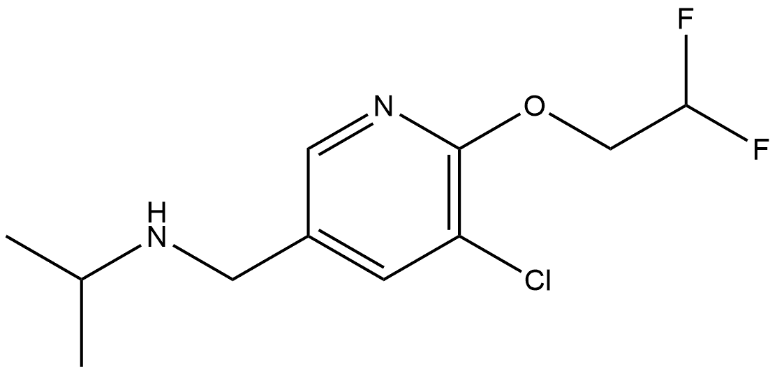 5-Chloro-6-(2,2-difluoroethoxy)-N-(1-methylethyl)-3-pyridinemethanamine Structure