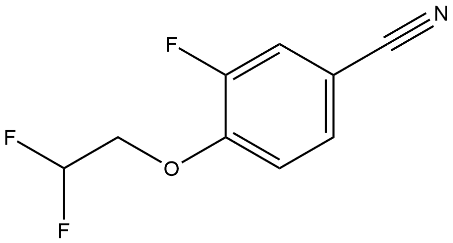 4-(2,2-Difluoroethoxy)-3-fluorobenzonitrile Structure