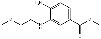 Benzoic acid, 4-amino-3-[(2-methoxyethyl)amino]-, methyl ester 구조식 이미지