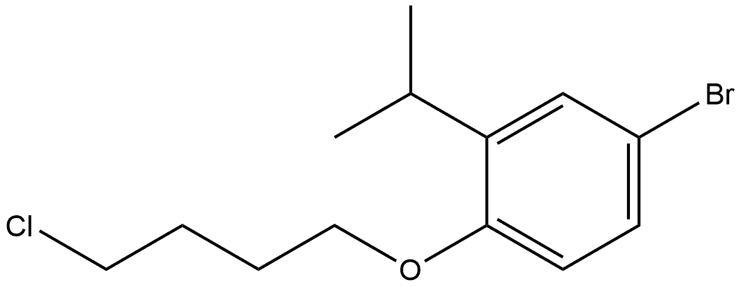 4-Bromo-1-(4-chlorobutoxy)-2-(1-methylethyl)benzene 구조식 이미지