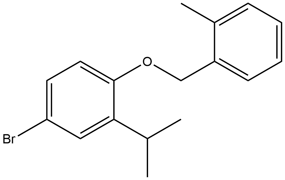 4-Bromo-2-(1-methylethyl)-1-[(2-methylphenyl)methoxy]benzene Structure