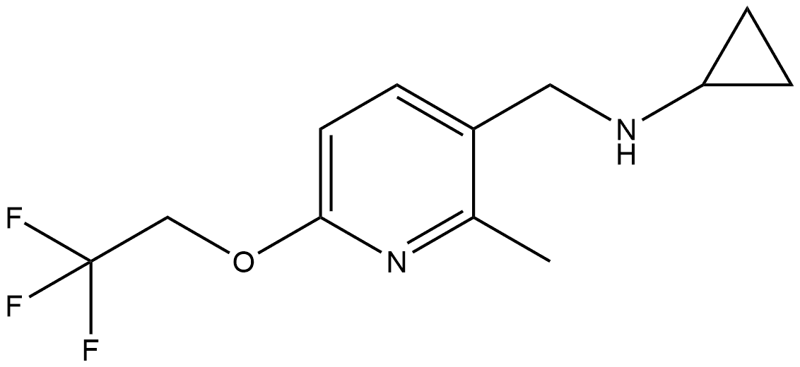 N-Cyclopropyl-2-methyl-6-(2,2,2-trifluoroethoxy)-3-pyridinemethanamine Structure