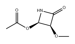 2-Azetidinone, 4-(acetyloxy)-3-methoxy-, (3S-cis)- (9CI) 구조식 이미지