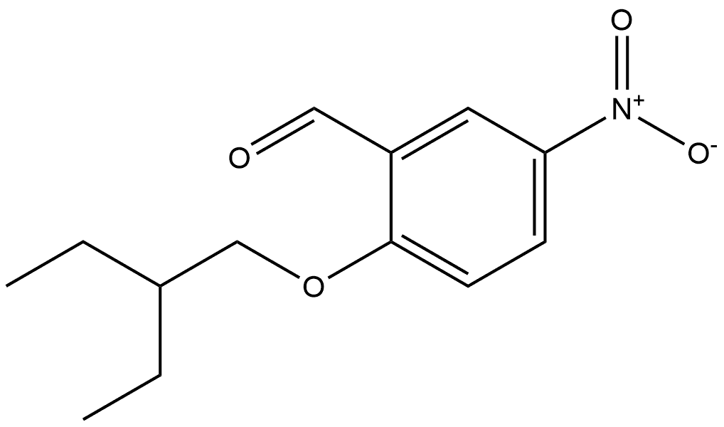 2-(2-ethylbutoxy)-5-nitrobenzaldehyde Structure