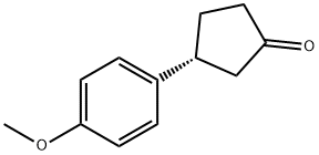 (R)-3-(4-methoxyphenyl)cyclopentan-1-one Structure