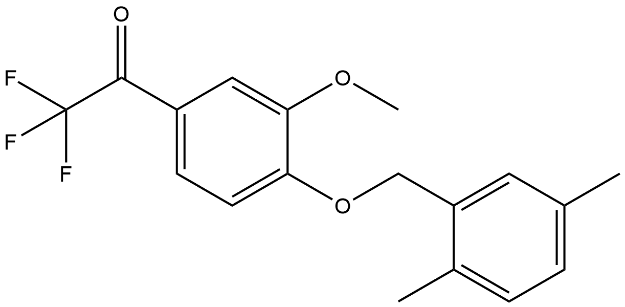 1-[4-[(2,5-Dimethylphenyl)methoxy]-3-methoxyphenyl]-2,2,2-trifluoroethanone Structure