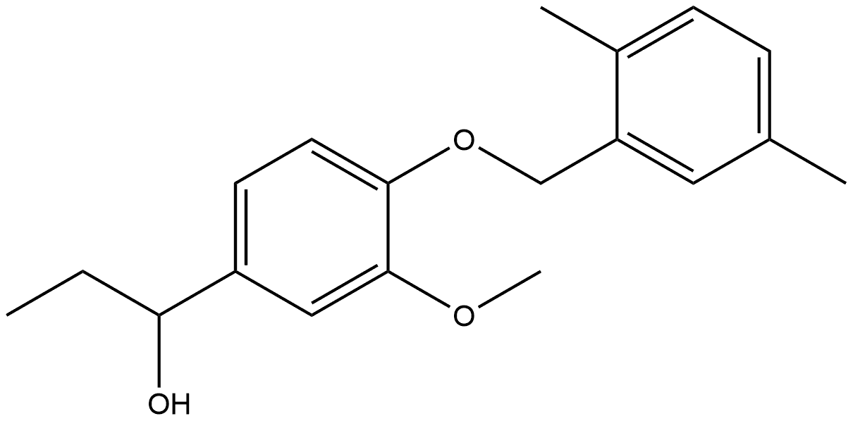 4-[(2,5-Dimethylphenyl)methoxy]-α-ethyl-3-methoxybenzenemethanol Structure