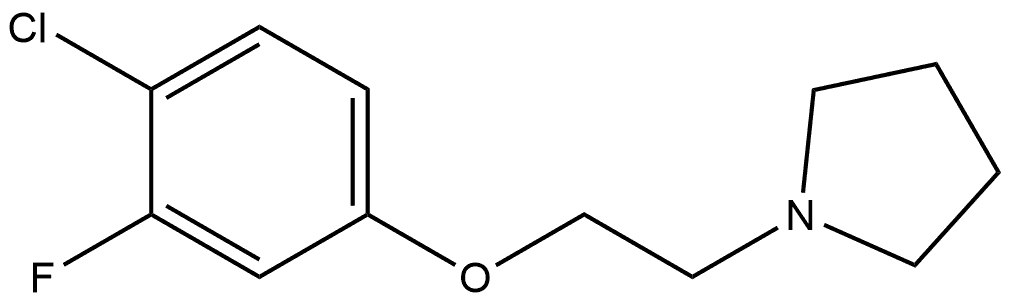 1-[2-(4-Chloro-3-fluorophenoxy)ethyl]pyrrolidine Structure