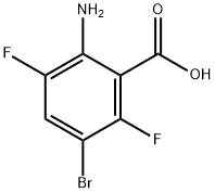 Benzoic acid, 2-amino-5-bromo-3,6-difluoro- 구조식 이미지