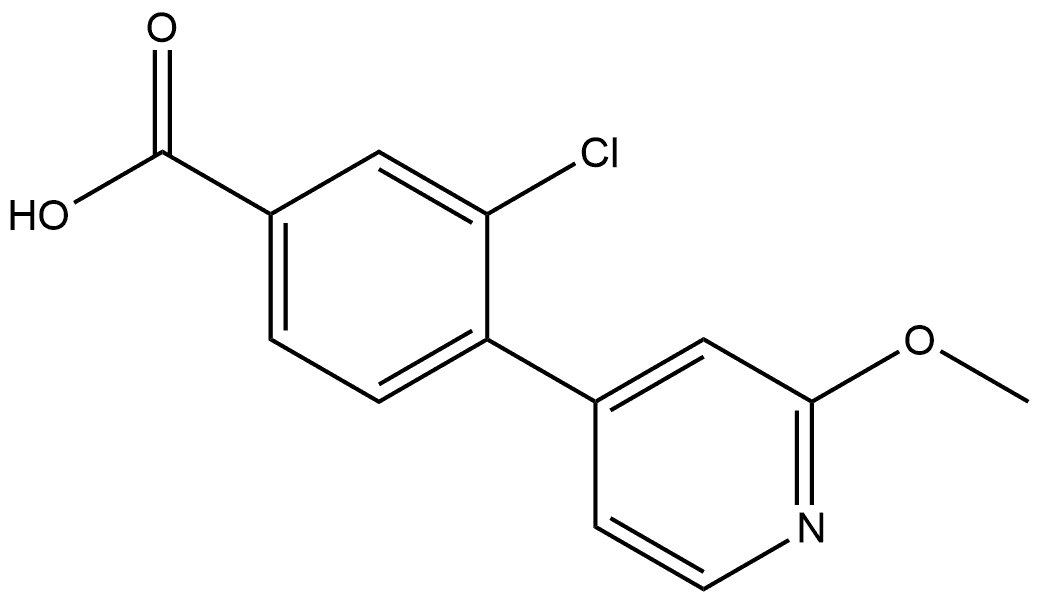 3-Chloro-4-(2-methoxy-4-pyridinyl)benzoic acid Structure