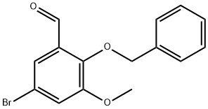 Benzaldehyde, 5-bromo-3-methoxy-2-(phenylmethoxy)- Structure