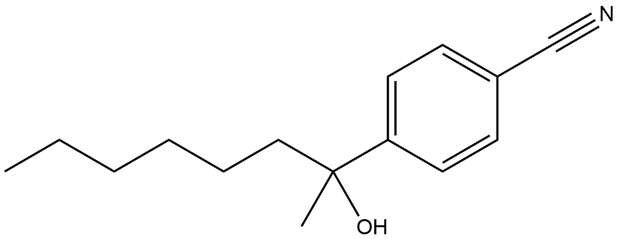 4-(1-Hydroxy-1-methylheptyl)benzonitrile Structure