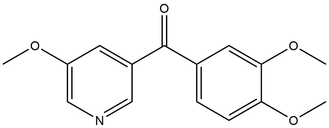 (3,4-Dimethoxyphenyl)(5-methoxy-3-pyridinyl)methanone Structure